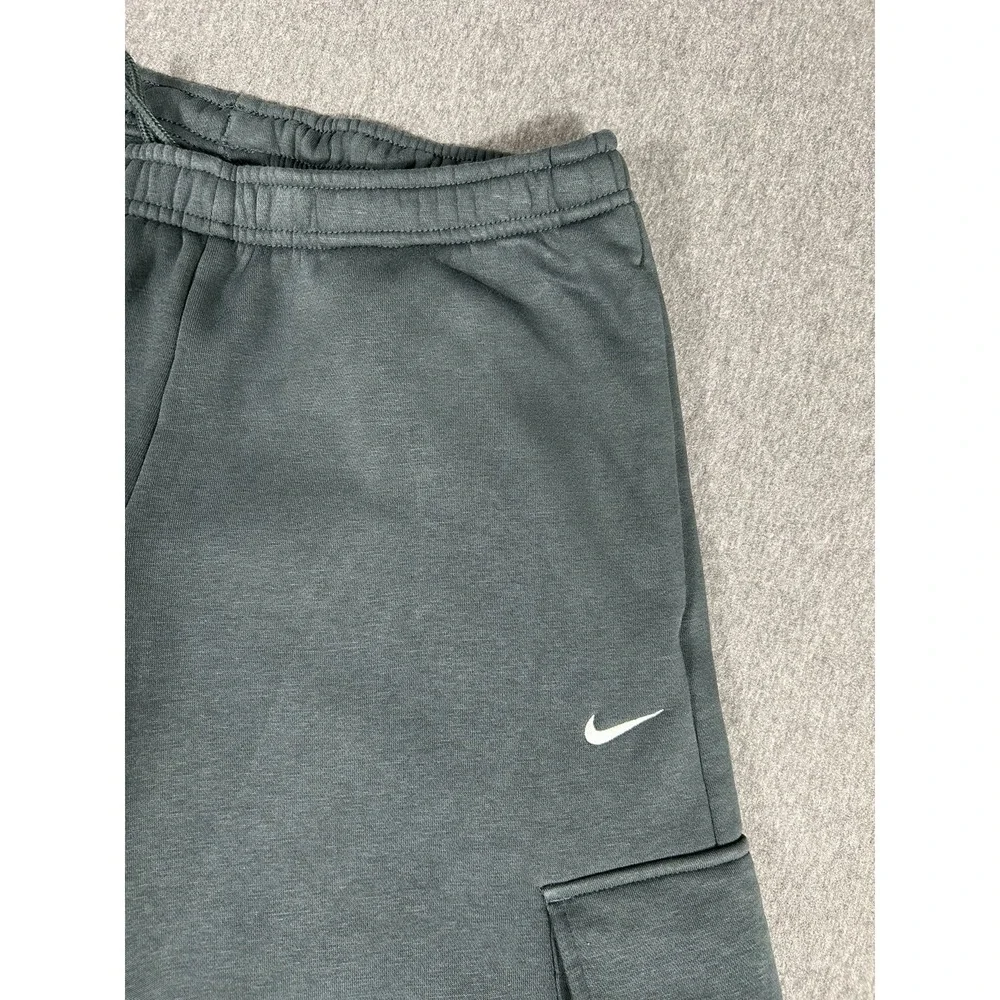 Nike Sportswear Cargo Sweatpants Mens Gray Fleece Wide Leg Baggy Jogger Pants S